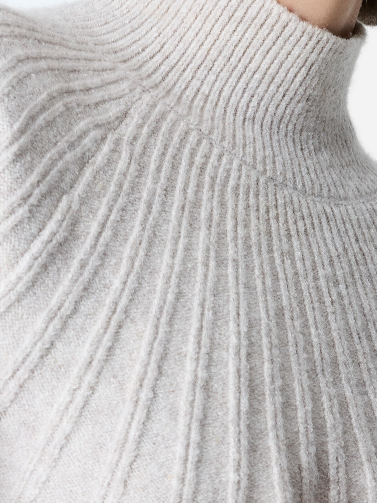 French Connection Kezia Grown on Knit Jumper in Pebble Neutral - 78ZAC