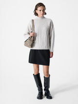 French Connection Kezia Grown on Knit Jumper in Pebble Neutral - 78ZAC