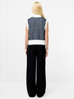 French Connection Klara Sleeveless Jumper in Navy Winter White - 78ZBI