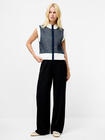 French Connection Klara Sleeveless Jumper in Navy Winter White - 78ZBI