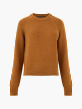 French Connection Lily Mozart Crew Neck Jumper-Tobacco Brown-78KZF