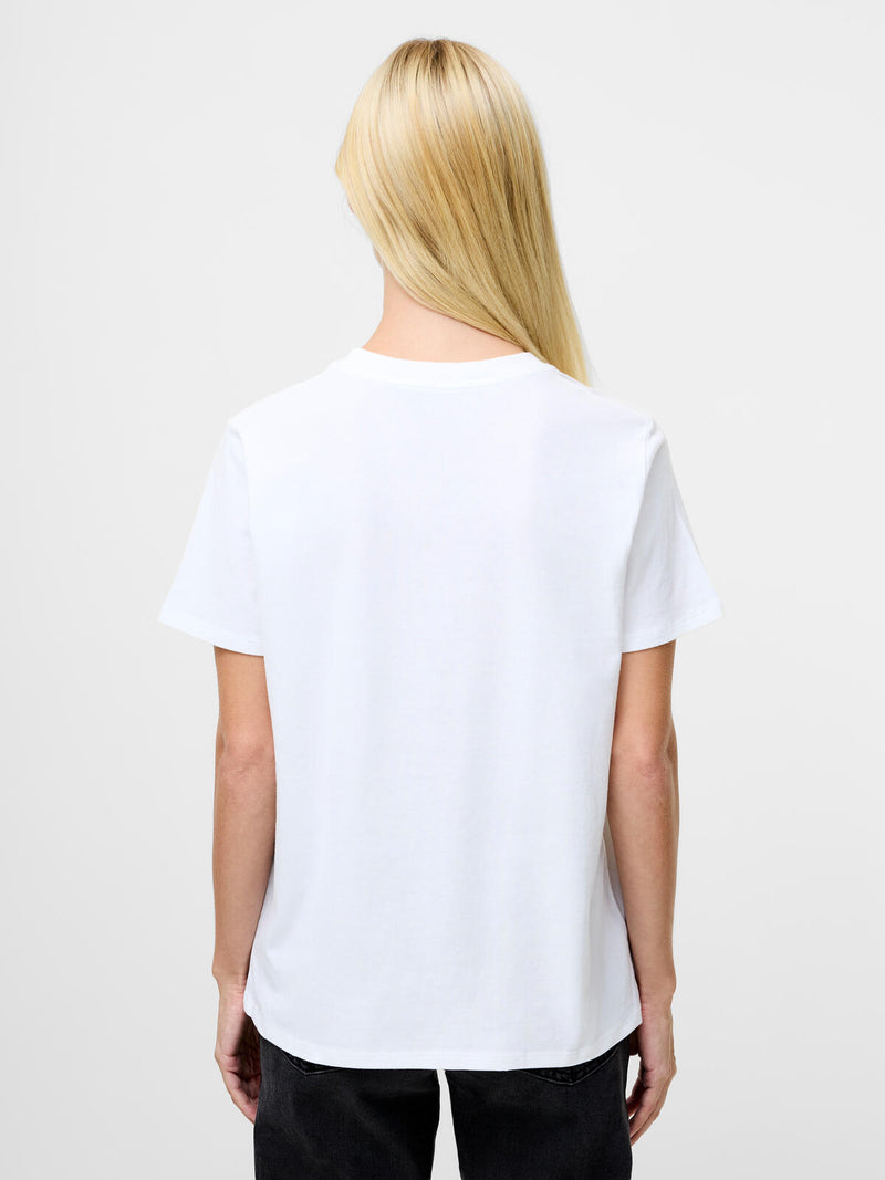 French Connection Pardon My French Short Sleeved T-Shirt in White - 76ZBF