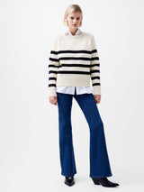 french connection quinley jumper classic cream black stripes evalucia boutique perth scotland