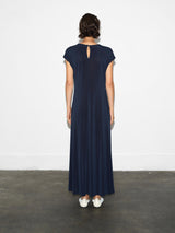 French Connection Samira Jersey Gathered Midi Dress in Navy - 71ZAZ
