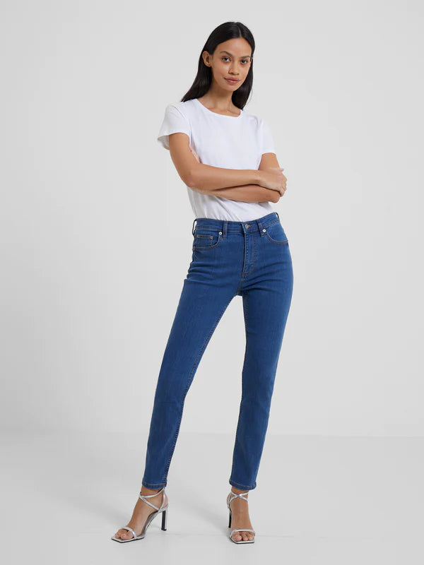 french connection soft stretch skinny rise jeans mid wash jeans evalucia boutique perth scotland