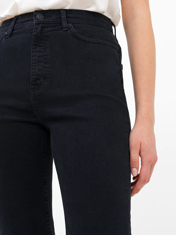 French Connection Stretch Denim Cigarette Fit High Waisted Jeans-Black-74QZE