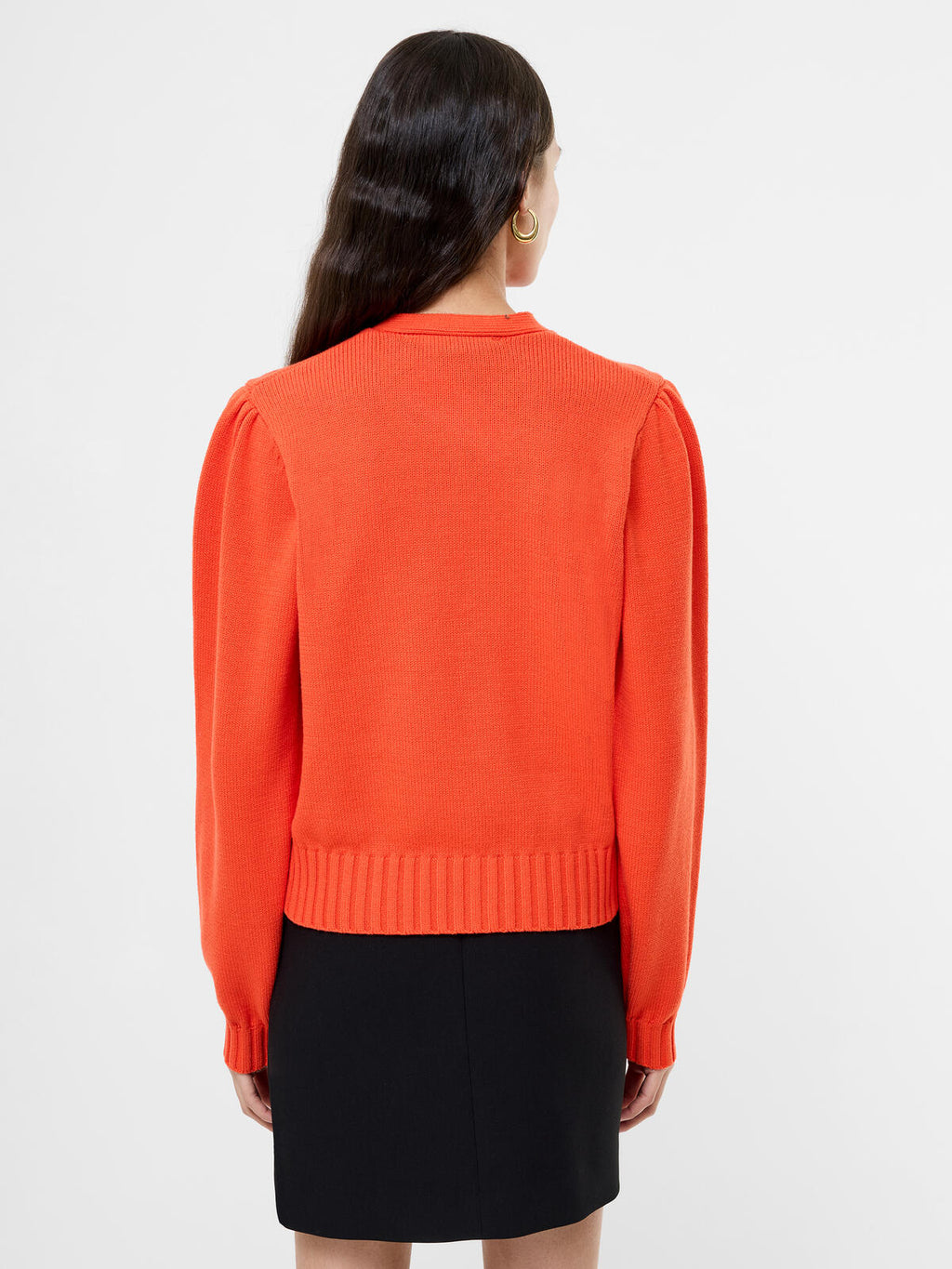 French Connection Varli Tie Neck Cardigan in Flame Orange - 78ZCW