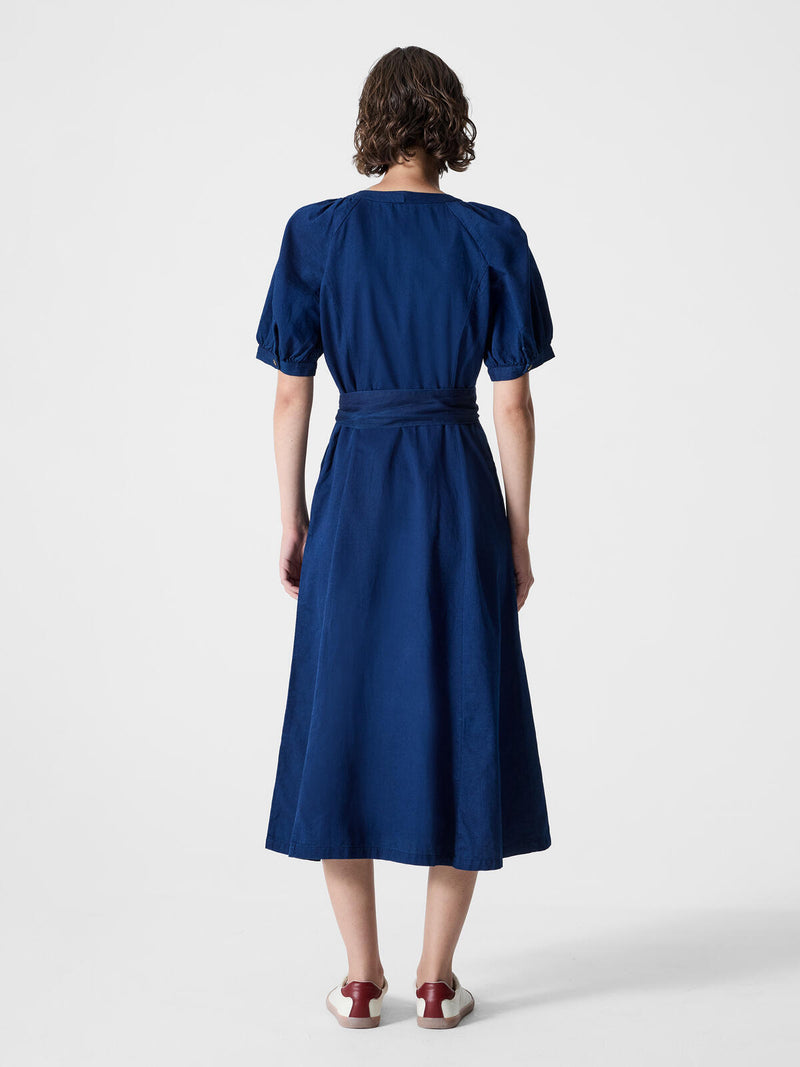 French Connection Zaves Chambray Short Sleeve Dress in Chambray Blue - 71ZCQk
