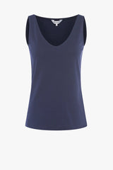 Great Plains  Emily Organic Fitted Tank Top |With Support- Classic Navy-J60ZI