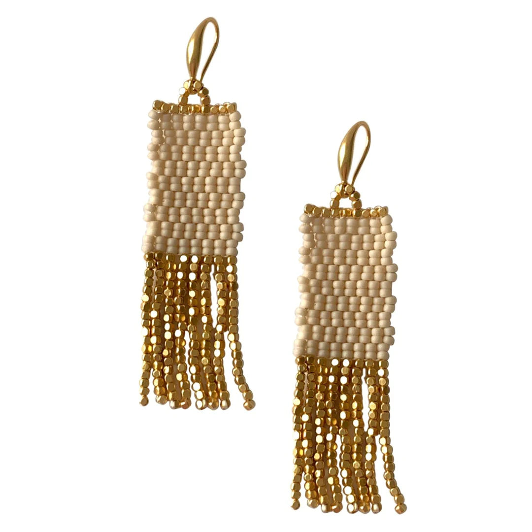 ibu jewels gigi earrings antique beige evalucia boutique perth scotland