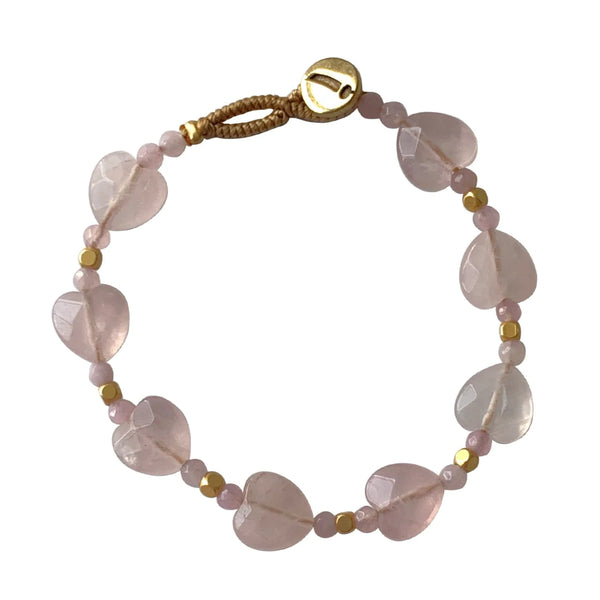 ibu jewels lulu heart stone bracelet rose quart evalucia boutique perth scotland