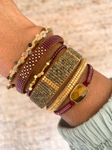 ibu jewels pin leather bracelet maroon evalucia boutique perth scotland