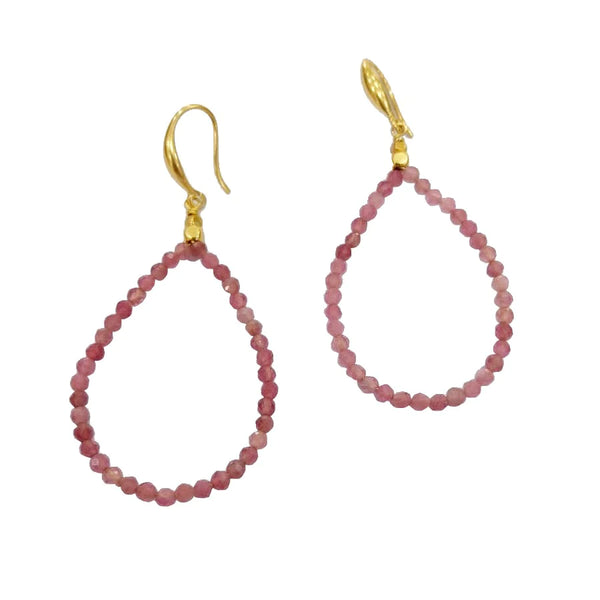 ibu jewels stone olly earrings pink tourmalin evalucia boutique perth scotland