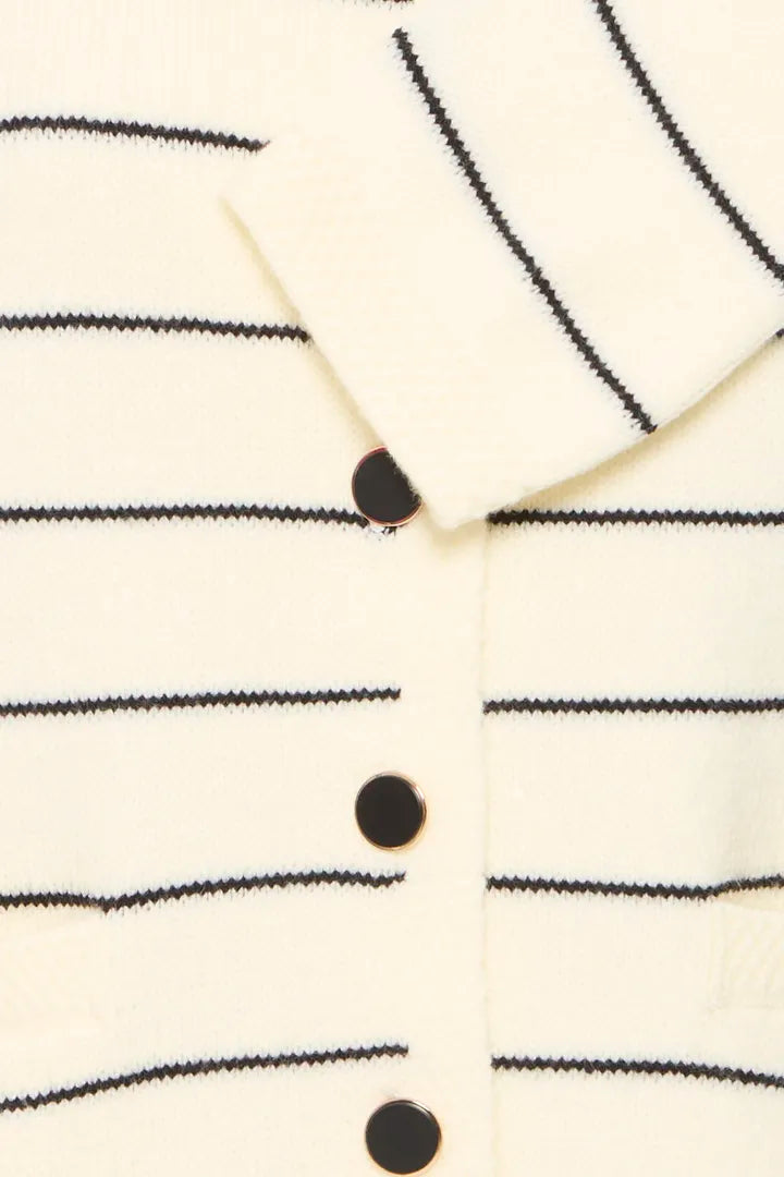 ICHI Besila Cardigan in Almond Milk - 20124187