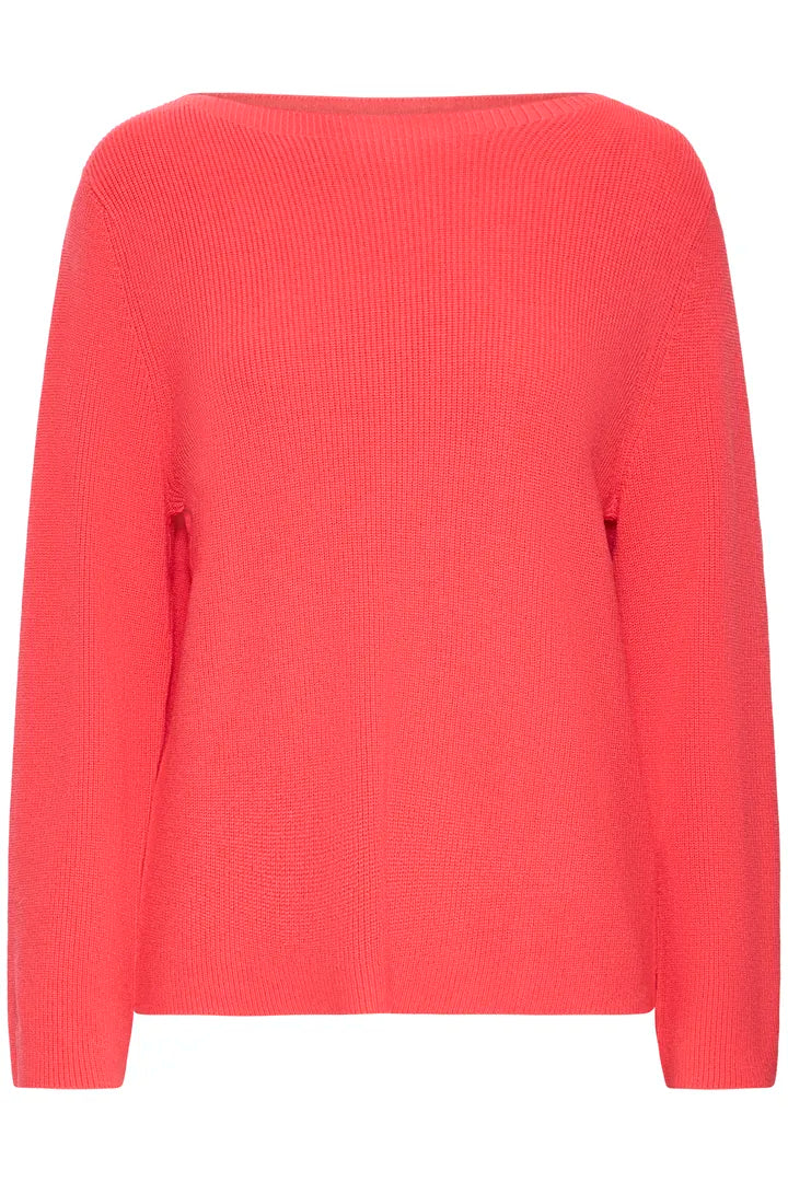 ICHI Boston Long Sleeve Pullover in Teaberry - 20121505