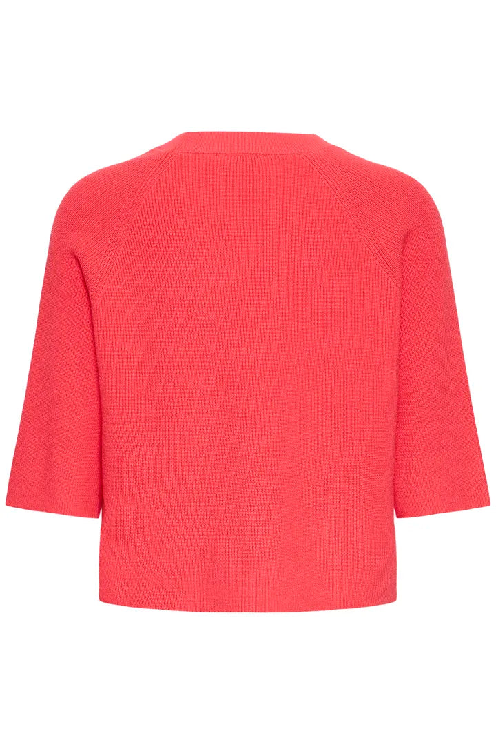 ICHI Boston Mid Sleeve Pullover in Teaberry - 20121036