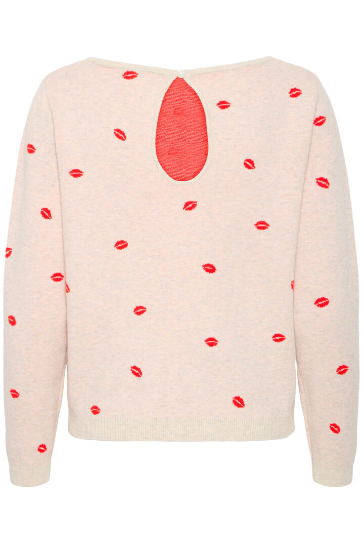 ICHI Brielle Jumper in Oatmeal Melange - 20124285