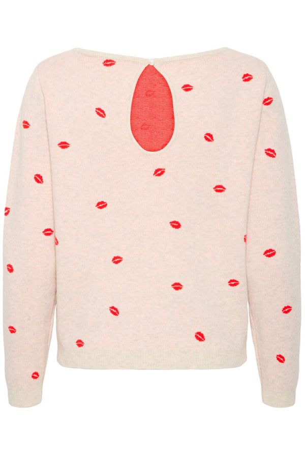 ICHI Brielle Jumper in Oatmeal Melange - 20124285