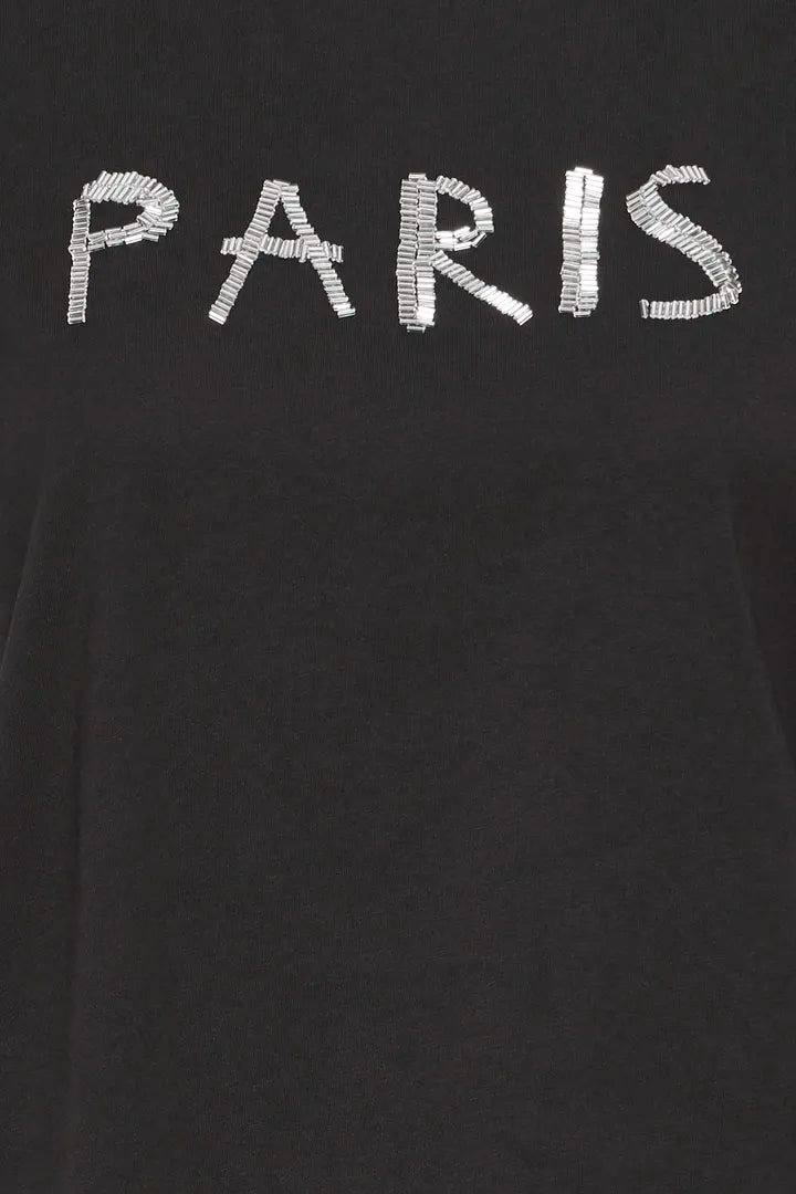 ICHI Camino T-Shirt in Black - 20124964