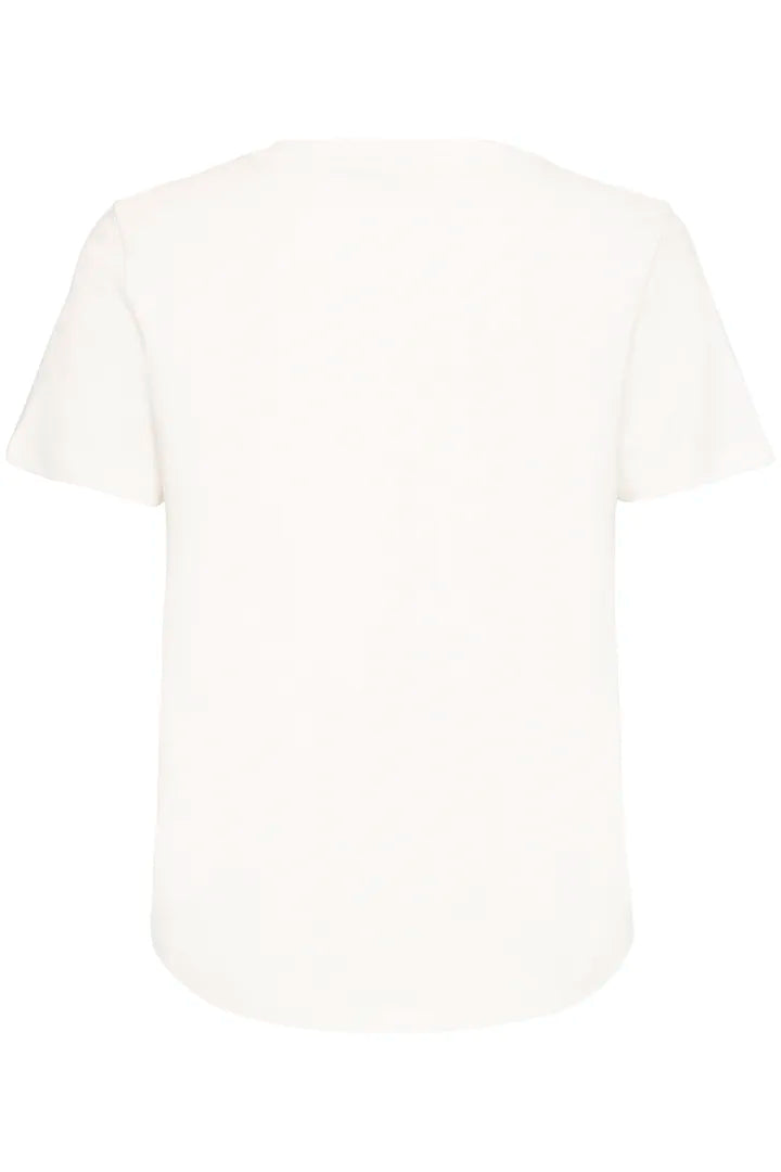 ICHI Camino T-Shirt in Cloud Dancer - 20125101