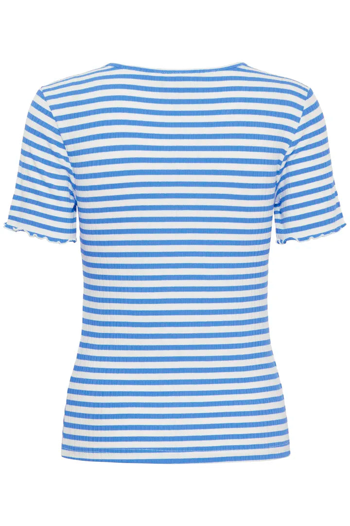 ICHI Cella Short Sleeved T-Shirt in Nebulas Blue - 20122818