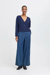 ICHI Dasila Cardigan in Patriot Blue - 20124215