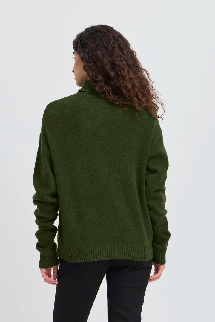 ICHI Dasila Jumper in Rifle Green - 20124213