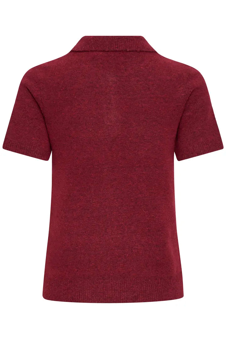 Ichi Dasila Short Sleeve Top in Rhododendron Harlekin
