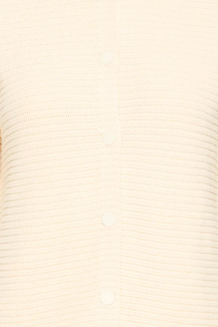 ICHI Demue Short Sleeve Cardigan in Birch - 20125080