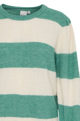 Ichi Dusty Jumper in Beryl Green - 20122597