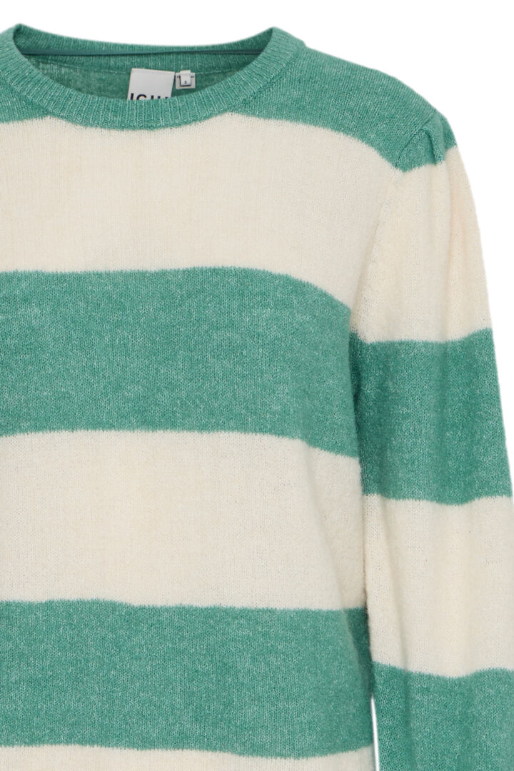 Ichi Dusty Jumper in Beryl Green - 20122597