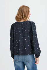 ICHI Elva Blouse in Blue - 20124618