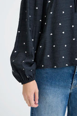 ICHI Elva Blouse in Blue - 20124618