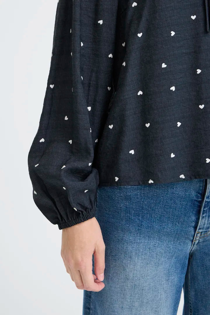 ICHI Elva Blouse in Blue - 20124618