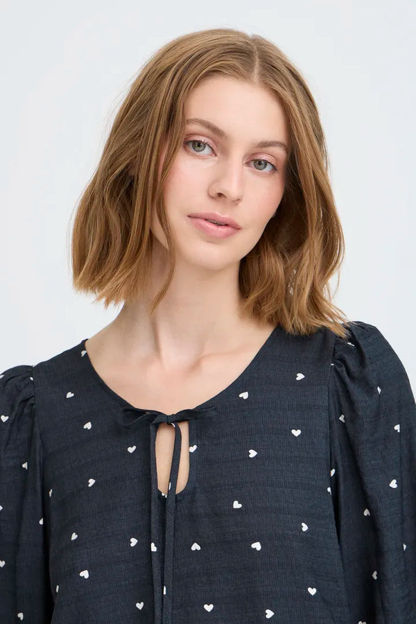 ICHI Elva Blouse in Blue - 20124618