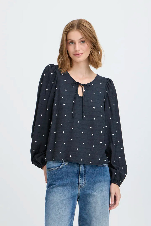 ICHI Elva Blouse in Blue - 20124618