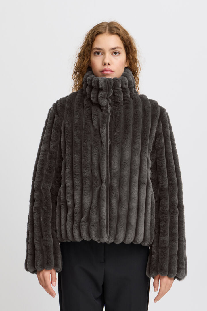 Ichi Finta Faux Fur Jacket-Forged Iron-20121230