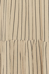 Ichi Foxa Striped Maxi Dress-Doeskin/Black Stripes-20120962