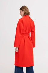ICHI Jannet Long Jacket in Fiery Red - 20123144