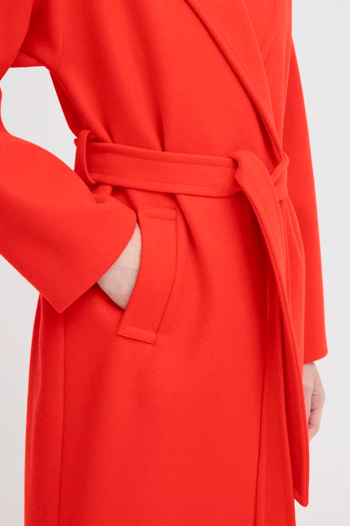 ICHI Jannet Long Jacket in Fiery Red - 20123144