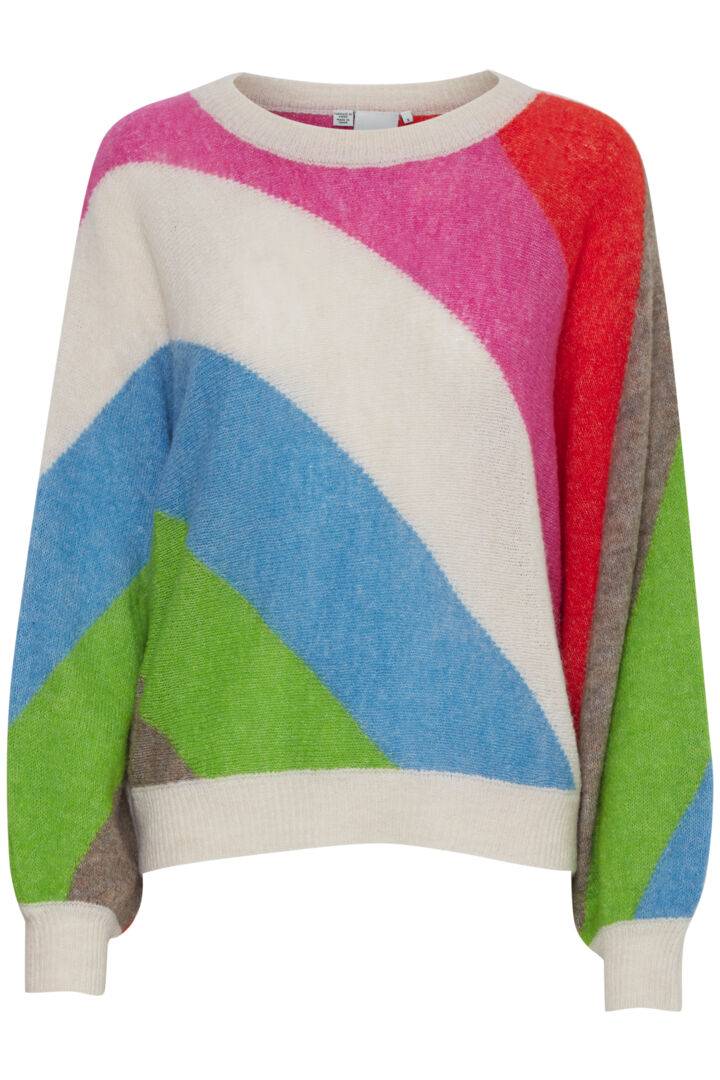 ichi kamara jumper multi colour evalucia boutique perth scotland