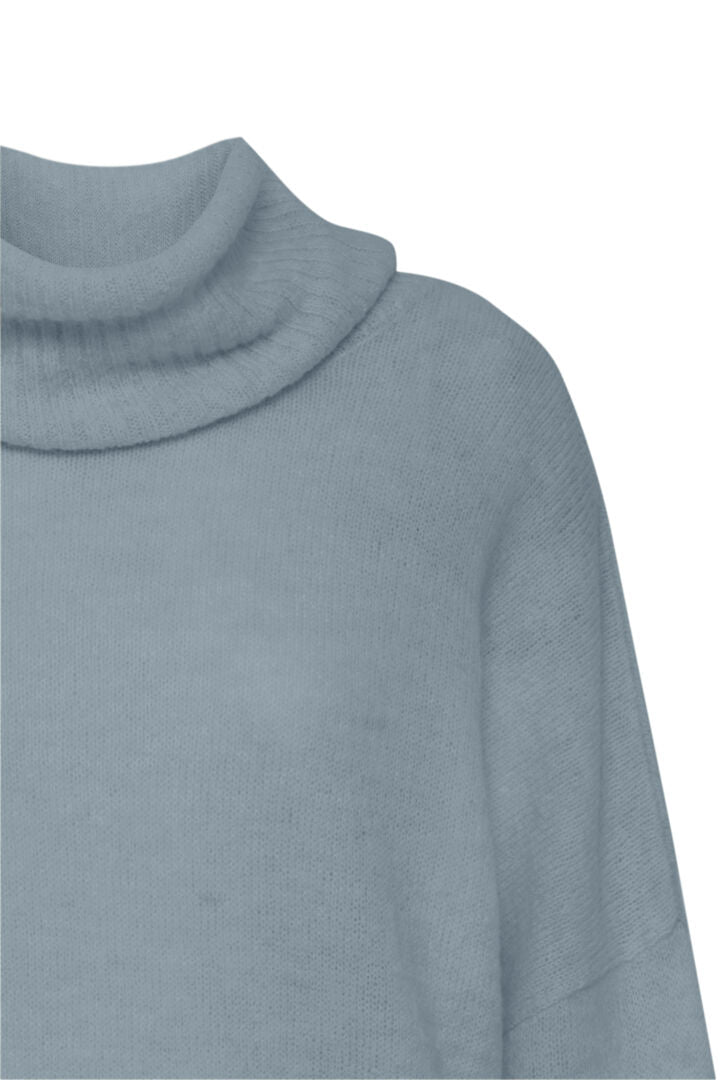 Ichi Kamara Roll Neck Jumper-Blue Mirage-20121996