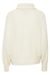 Ichi Kamara Roll Neck Jumper-Cloud Dancer-20121996