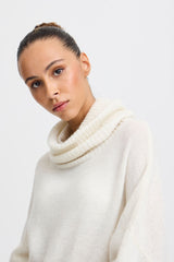 Ichi Kamara Roll Neck Jumper-Cloud Dancer-20121996