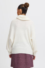 Ichi Kamara Roll Neck Jumper-Cloud Dancer-20121996