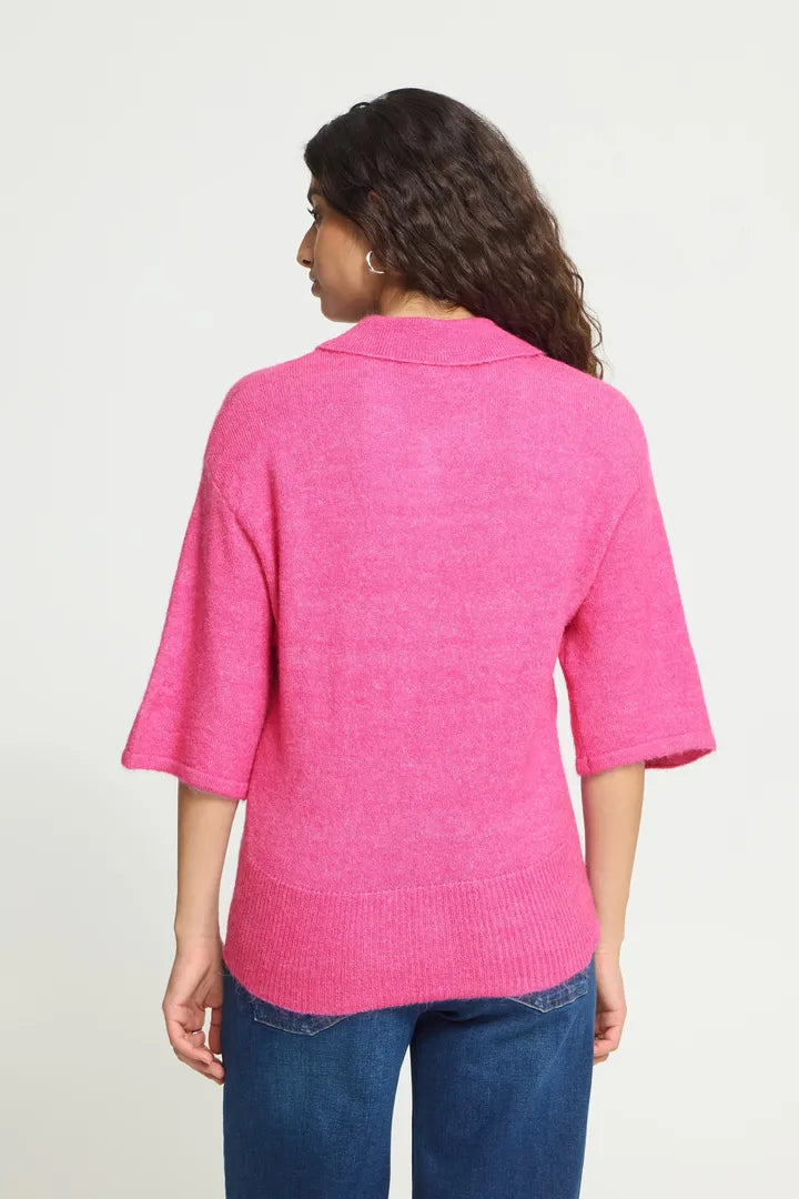 Ichi Kamara Short Sleeve Pullover in Meadow Mauve