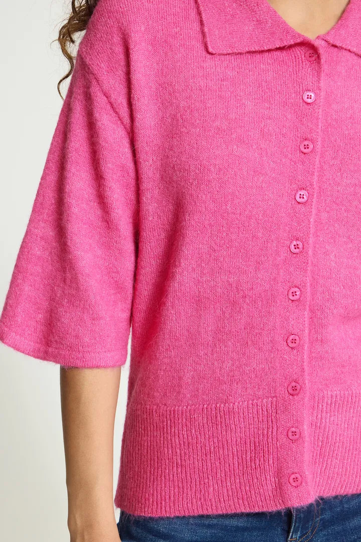 Ichi Kamara Short Sleeve Pullover in Meadow Mauve