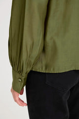 ICHI Karlina Shirt in Rifle Green - 20121887