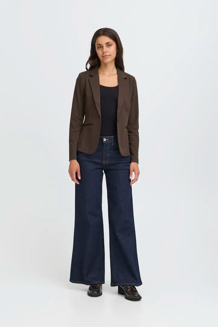 Ichi Kate Blazer in Chocolate Torte