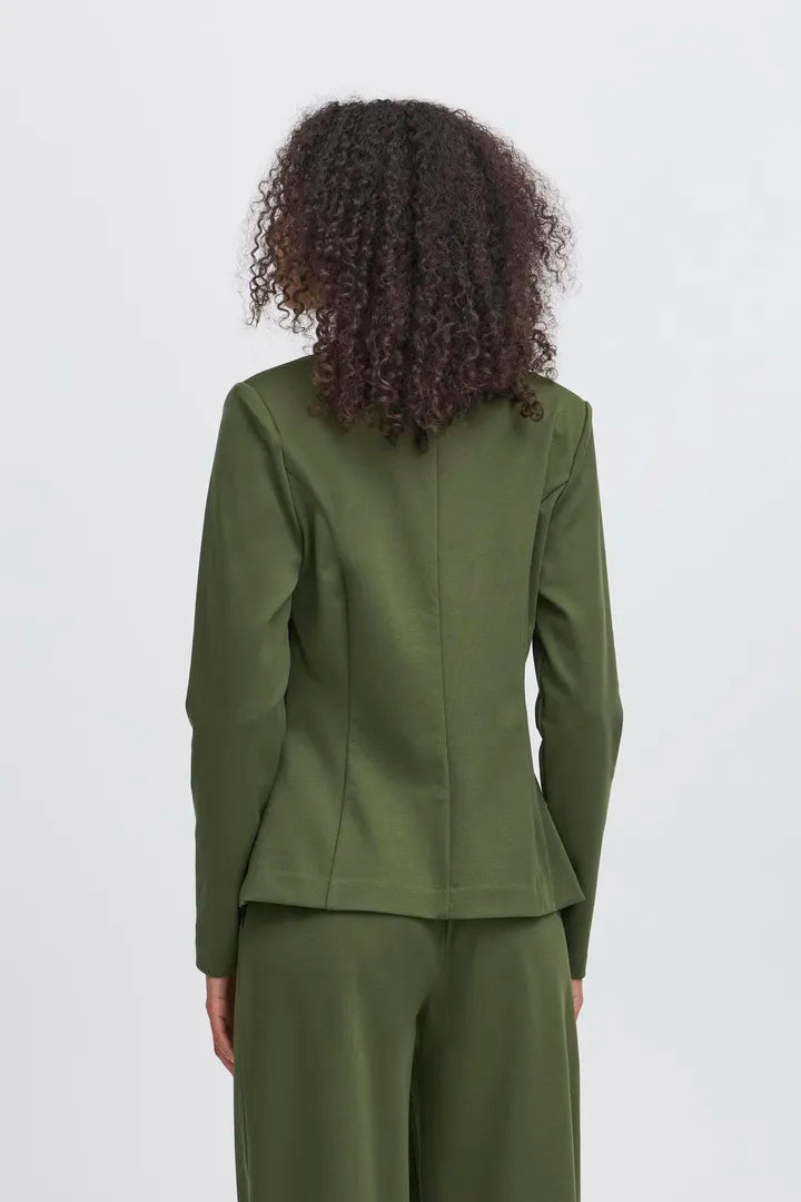 ICHI Kate Blazer in Rifle Green - 20101801